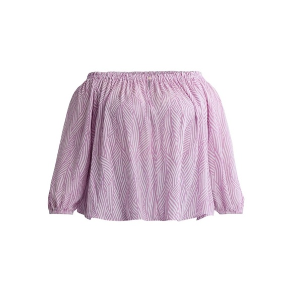 Terra & Sky Women's Plus Size Off The Shoulder Blouse with Long Sleeves, Size 1X - Picture 5 of 5